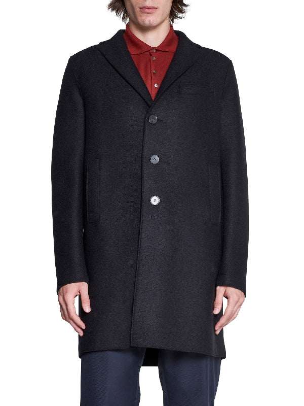 Black Single Wool Coat