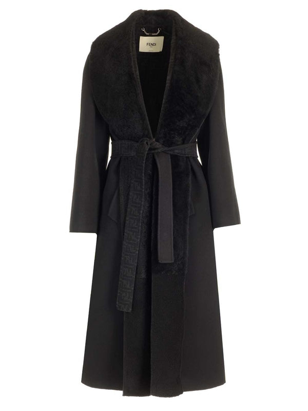 Wool Silk Belt Coat