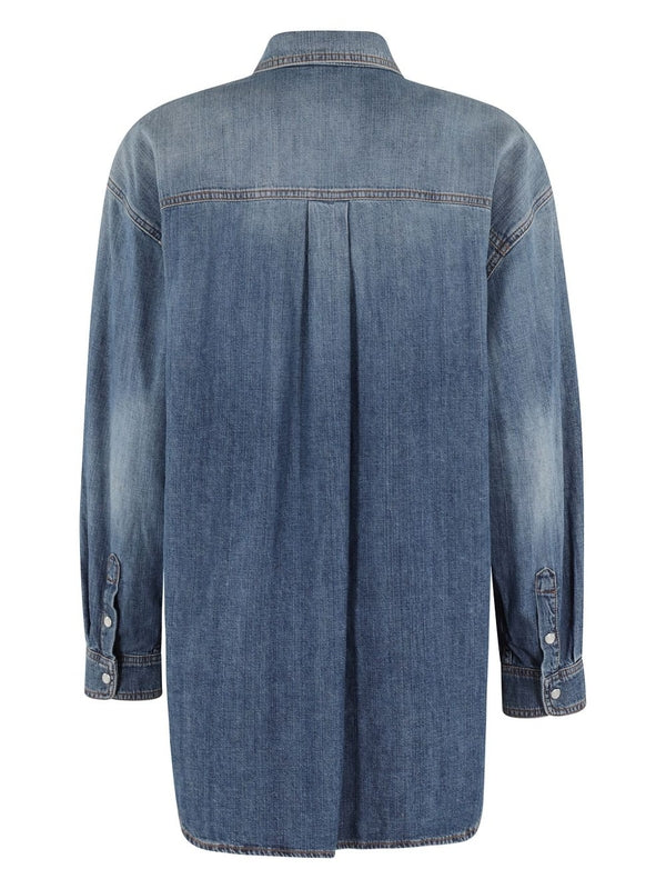 Valeriane Flap
  Pocket Denim Shirt