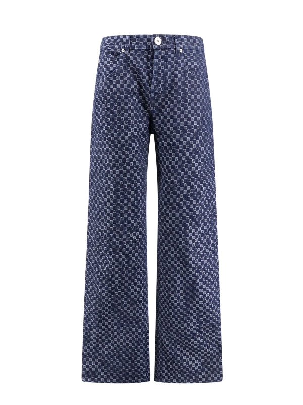 Allover Jacquard Denim Pants