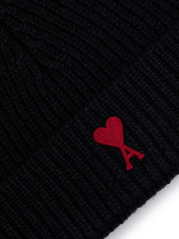 Heart Logo Embroidery Wool Beanie