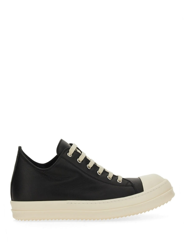 Rick Owens Black Low Top Sneakers