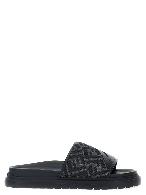 Fendi Black Slides