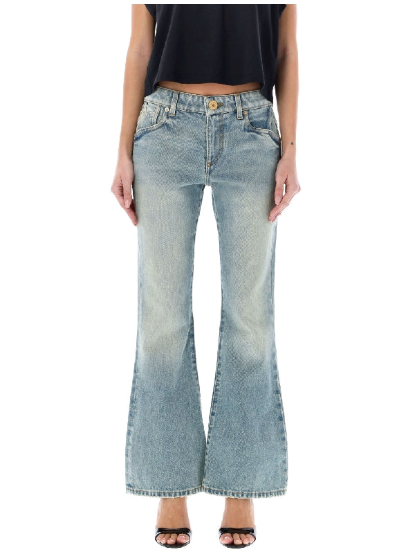 Western Boot Cut Washing Denim Pants