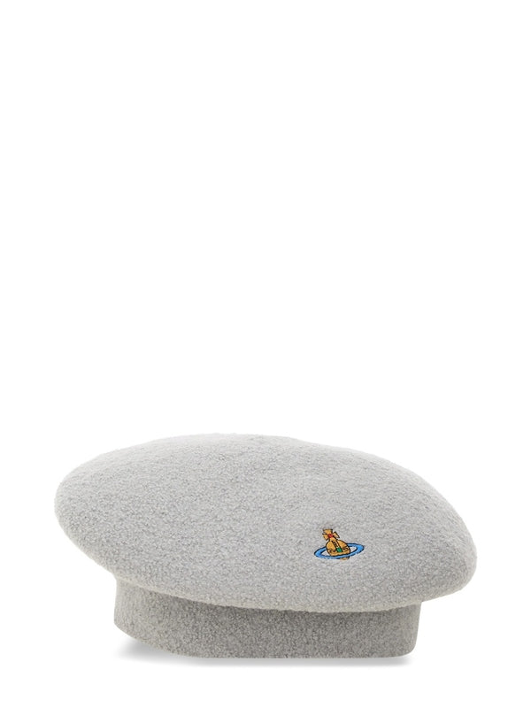 Orb Logo Embroidery Wool Beret