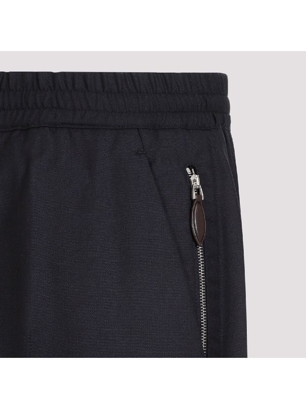 Zipper Pocket Wool Blend Pants