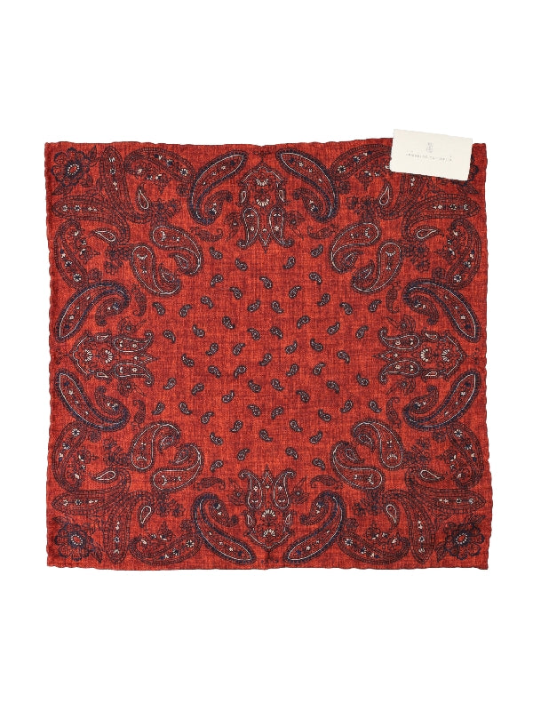 Graphic Pattern Silk Handkerchief