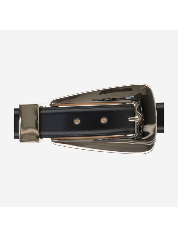 Lucca Metal Buckle Leather Belt