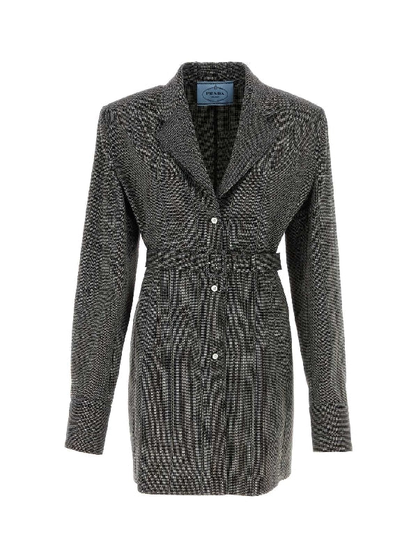 ベルト付きウールシングルジャケット