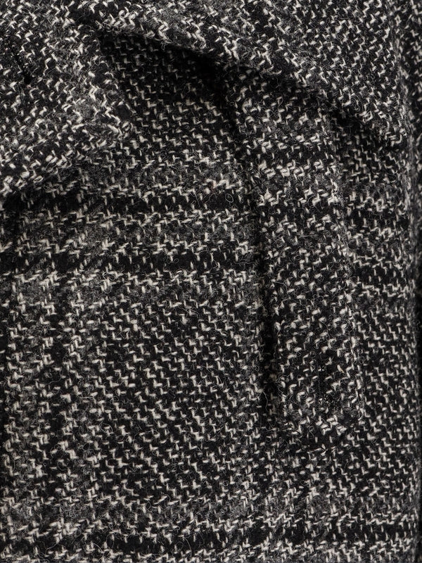 Balenciaga Grey Checked Coats