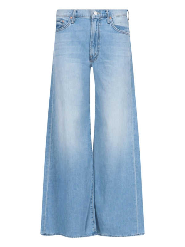 Wide Cotton Denim Pants