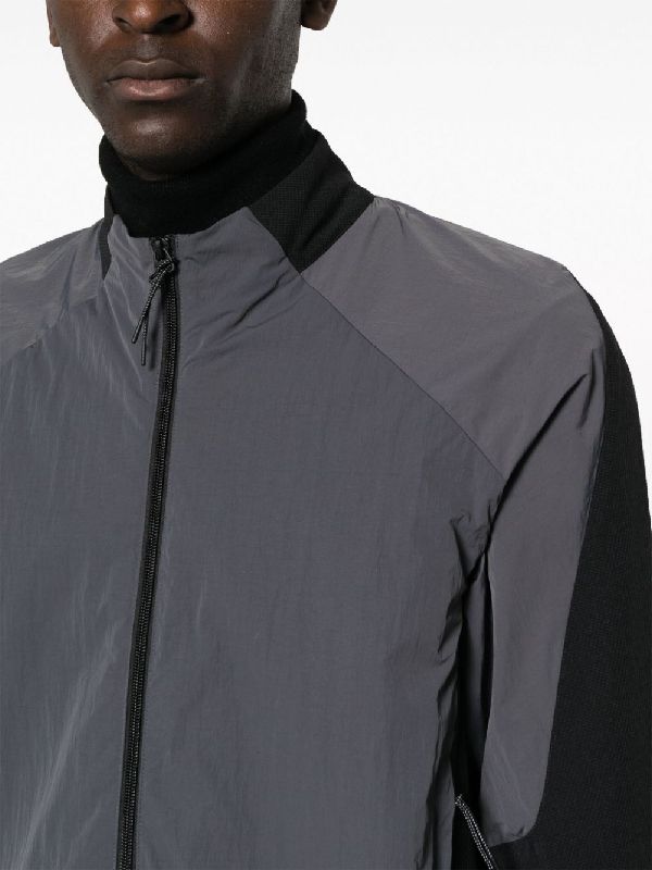 Panel High-Neck Nylon Jacket