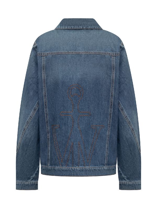 Logo Patch Twist Denim Jacket