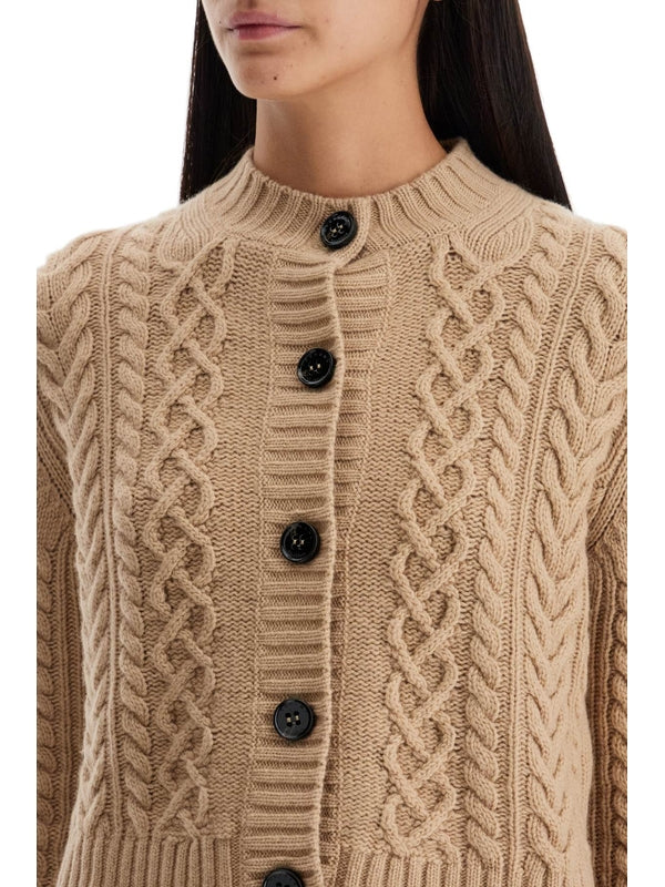 Afosi Cable Wool Cardigan