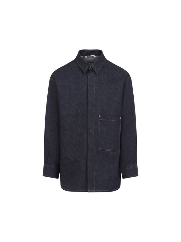 Back Logo Patch Denim Shirt
