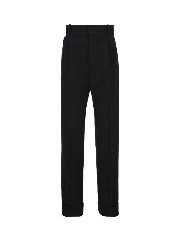 Black Wool Tailored Pants