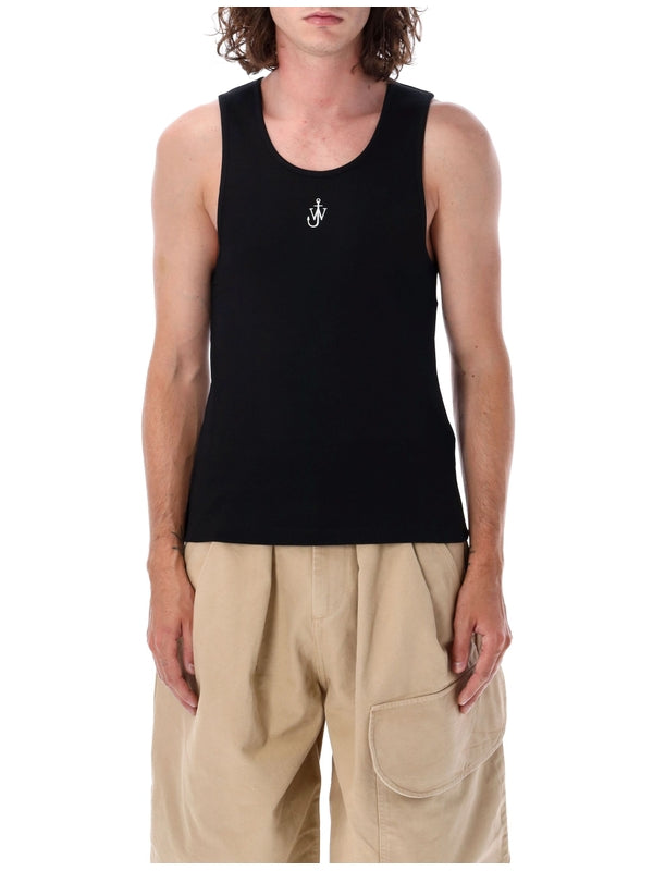 Anchor Logo Rib Tank Top