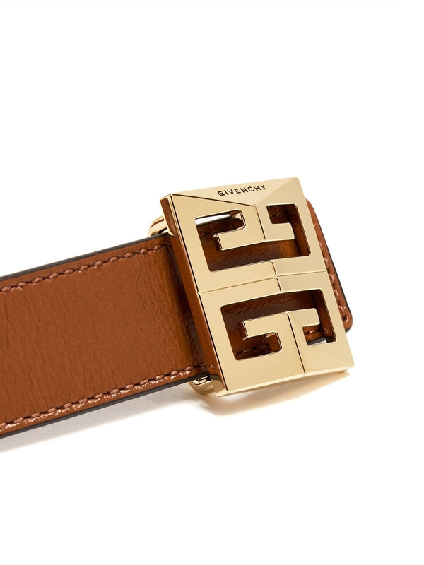 4g Logo Buckle Reversible Leather Belt