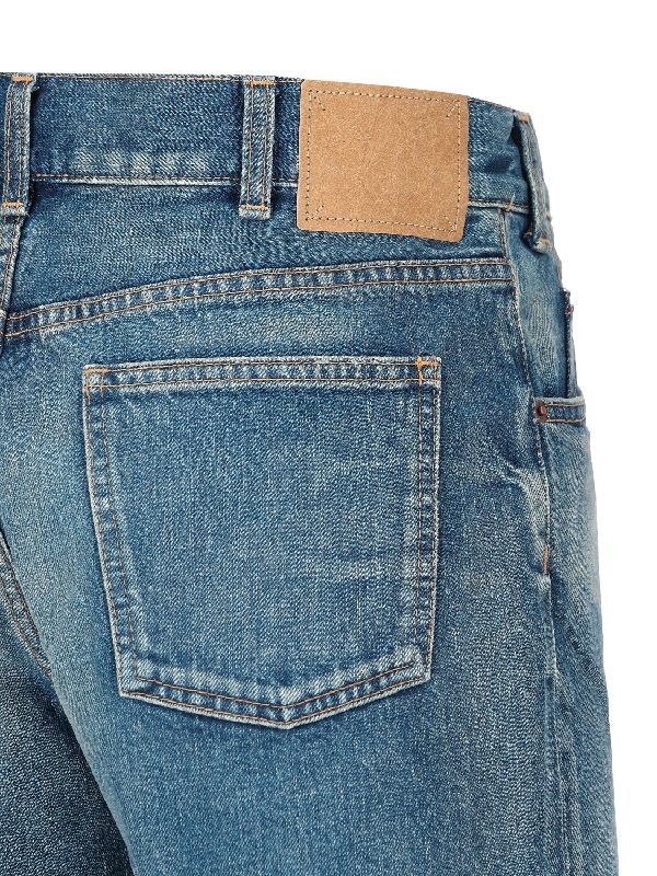 Washed Distressed Denim Shorts