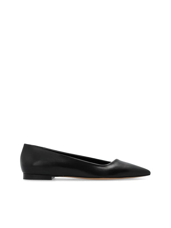 Olisa Point Toe Leather Flat Shoes