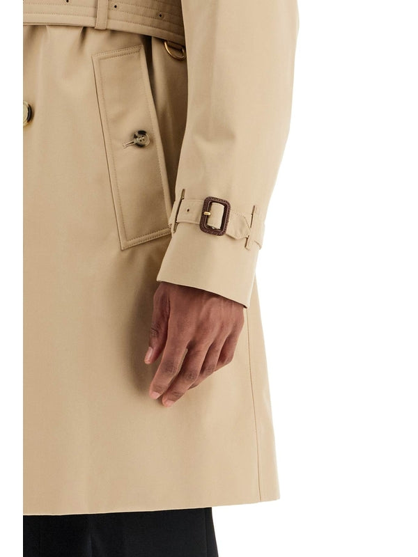 Belt Double Cotton Midi Trench Coat