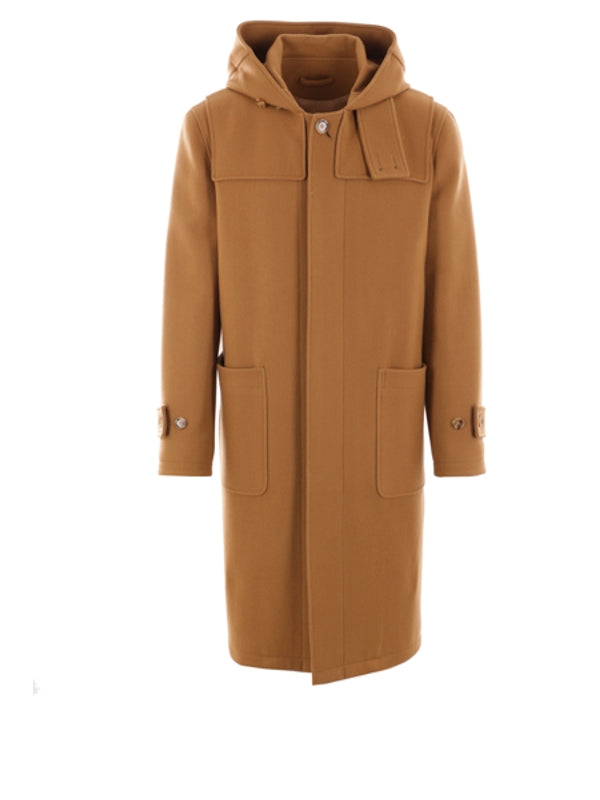 Wool Blend Hooded Coat