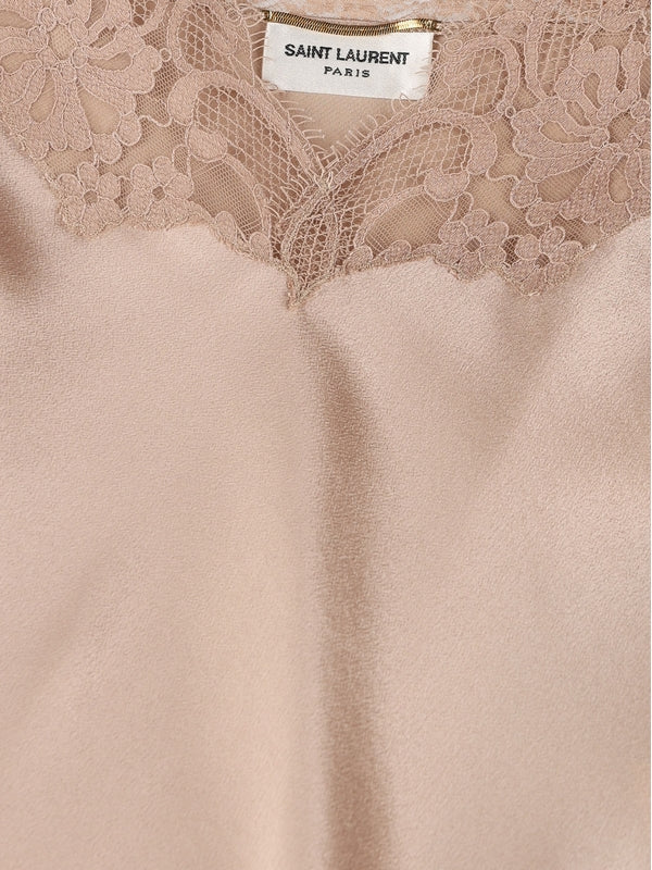 Lace Accent Silk Camisole