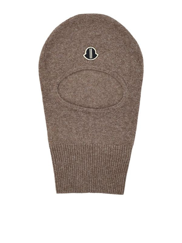 Moncler Logo Patch Wool Cashmere Balaclava