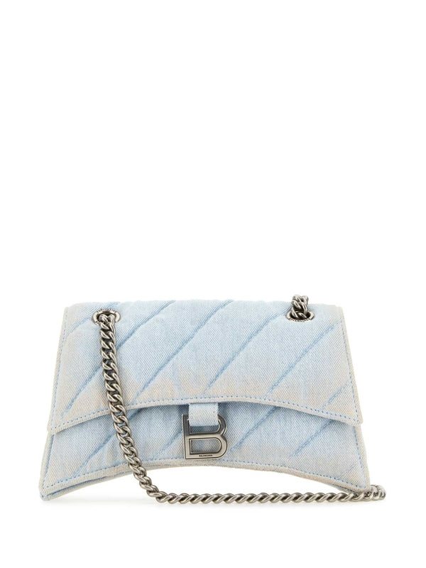 Balenciaga Crush Small Skyblue Crossbody & Shoulder Bags