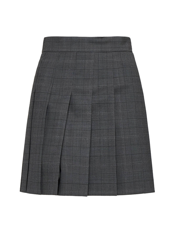 Alcuno Check Pattern Pleated
  Mini Skirt