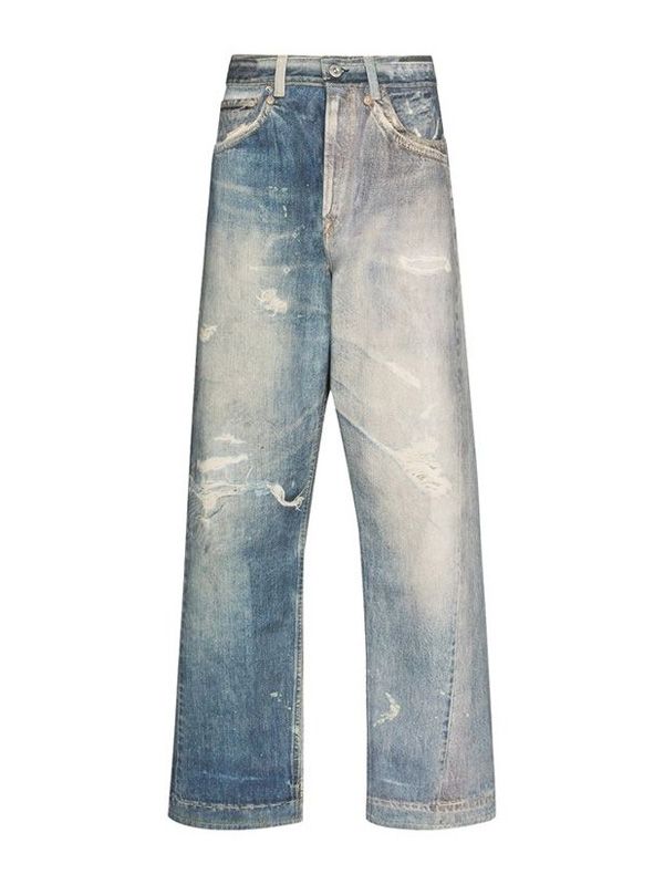 Digital Printed Cotton Denim Pants