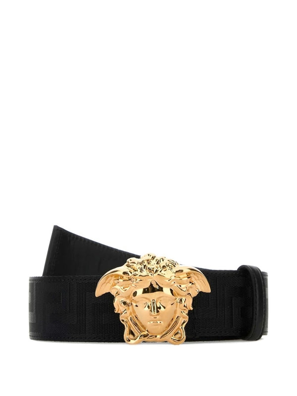 Versace Black Leather Belts
