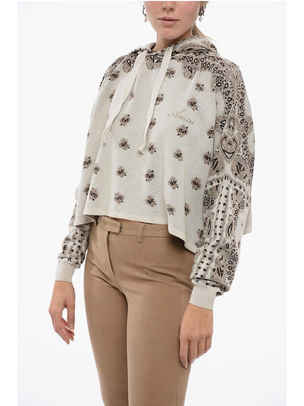 Paisley Pattern Cotton Hoodie