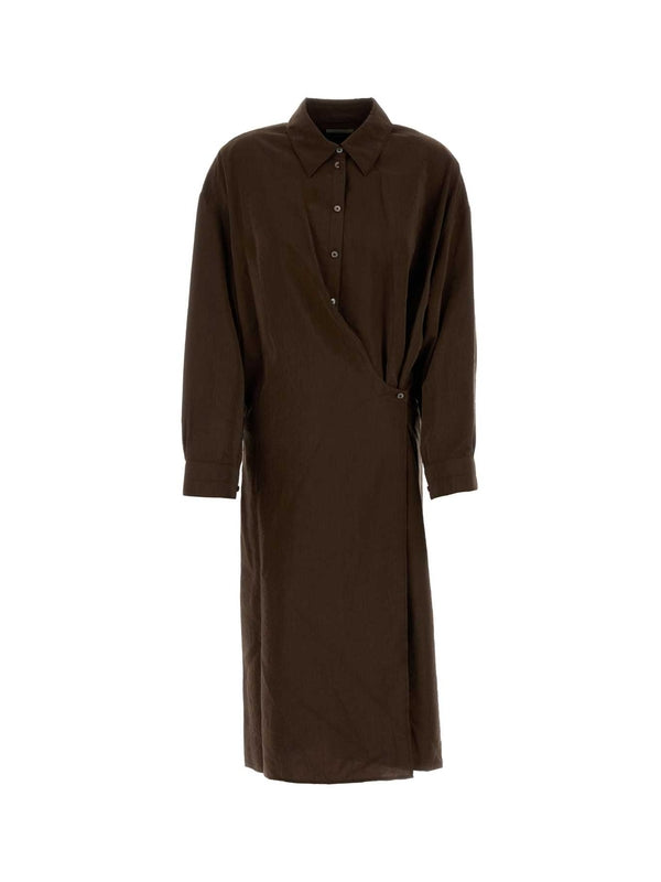 Twist Shirt Midi Dress