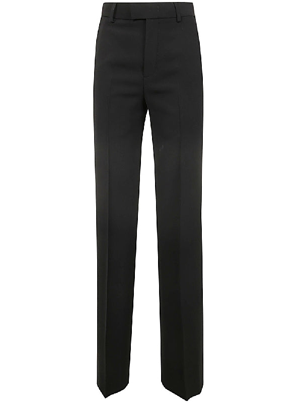 Black Viscose Wool Pants