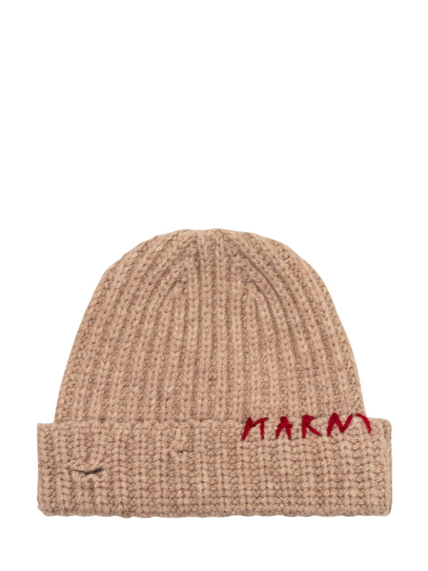 Stitch Logo Wool Ribbed Turn-Up Beanie