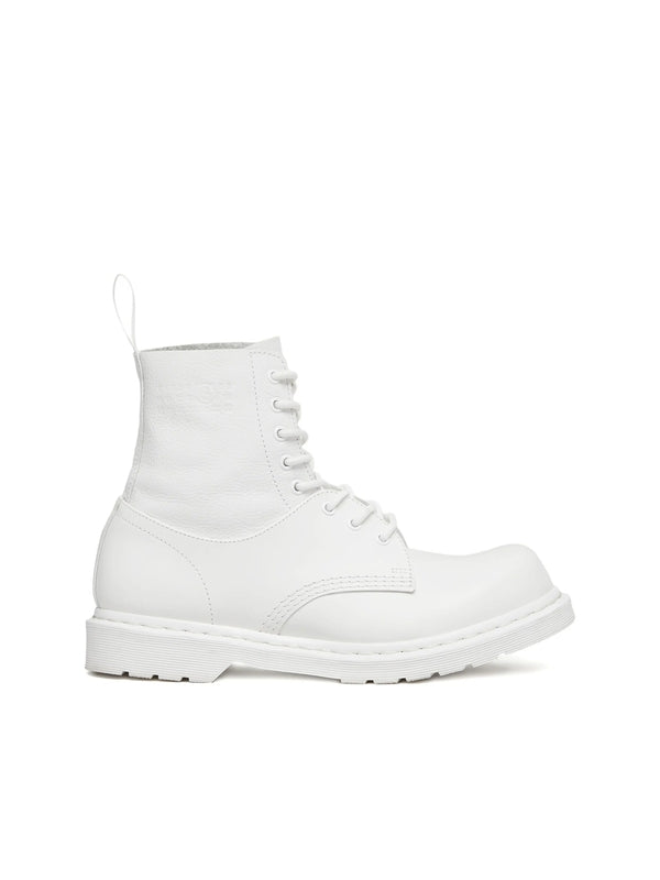 Mm6 Maison Margiela White Lace-Up Boots