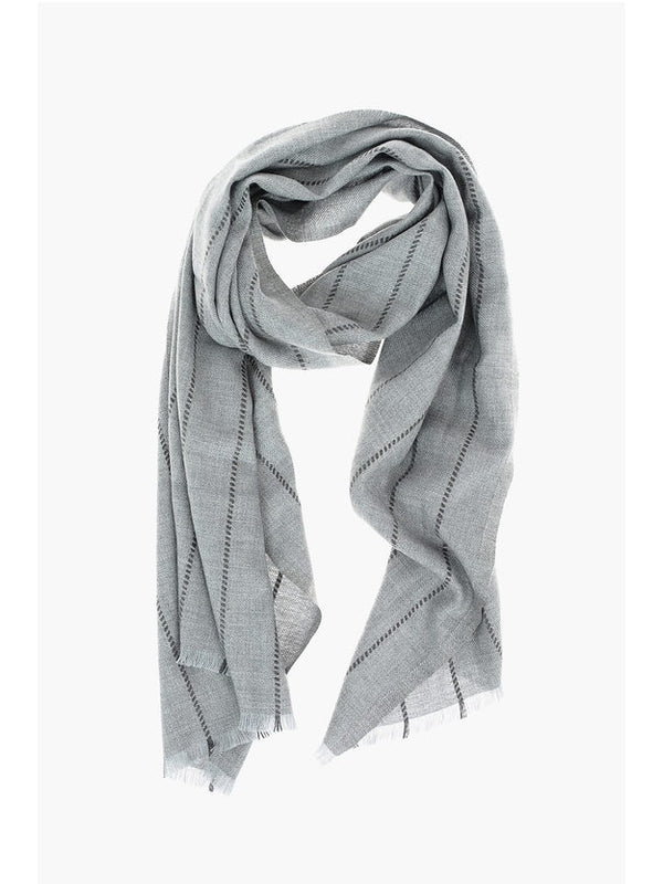 Solid Color Scarf with Fringes Wool Mufflers