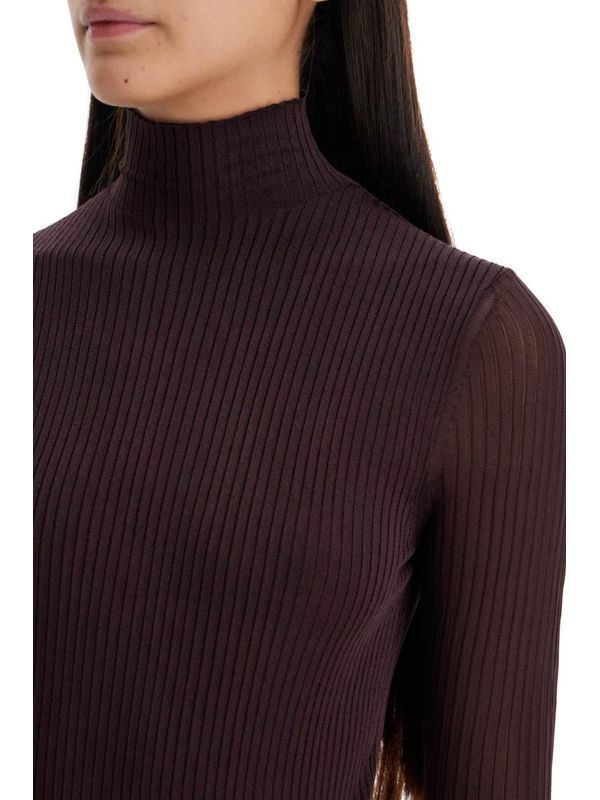 High Neck Ribbed Bodysuit