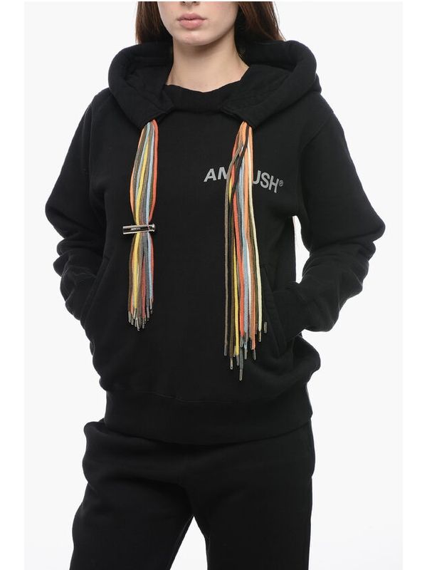 Multi Cord Drawstring Logo Hoodie