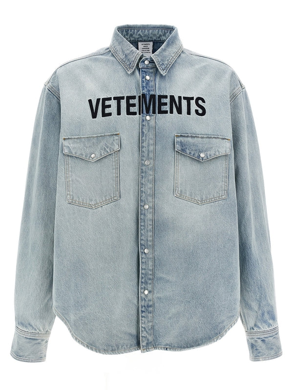 Logo
  Embroidery Detail Denim Shirt