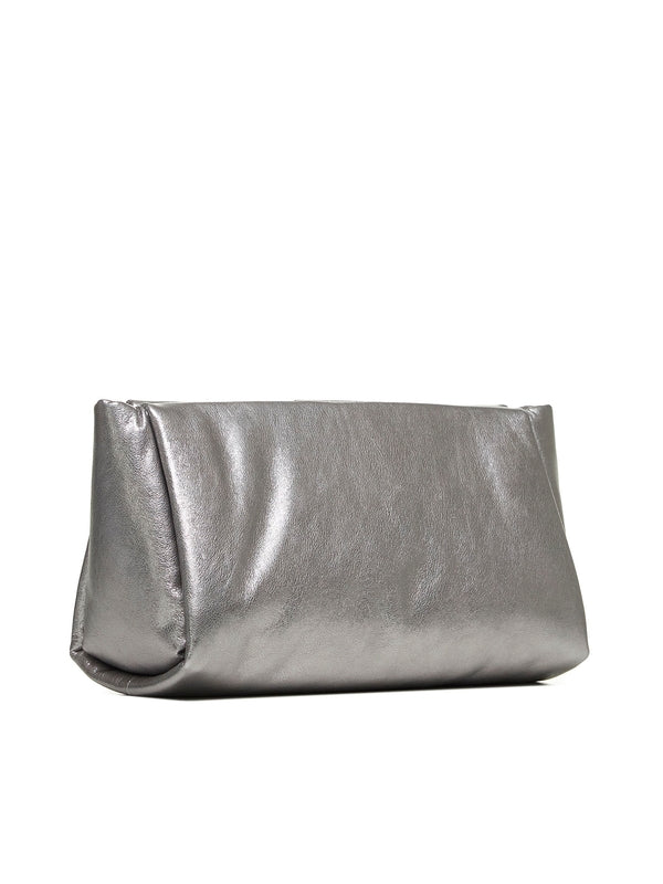 Silver Monili Embellished Clutch Bag