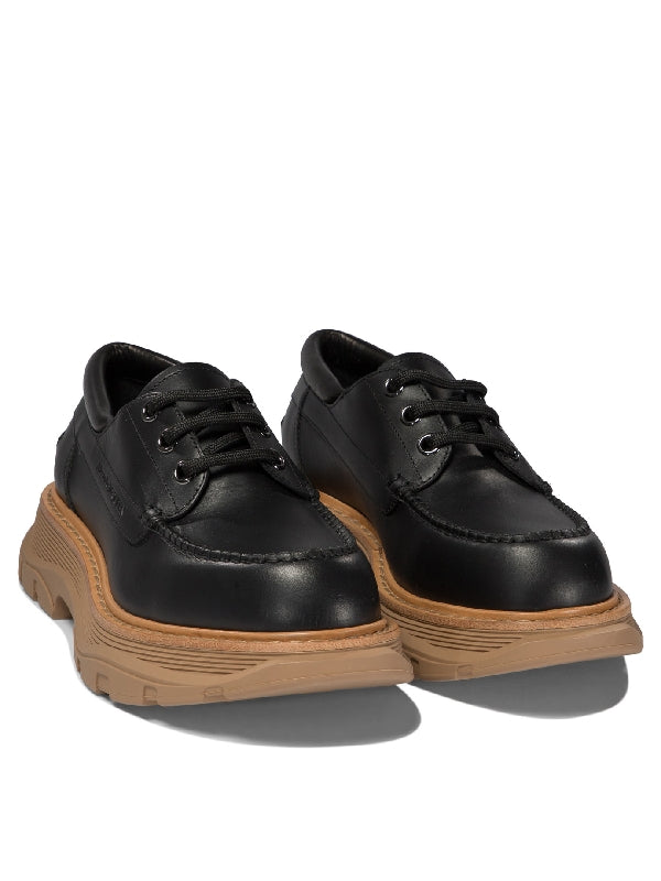 Two-Tone Leather Laceup Shoes