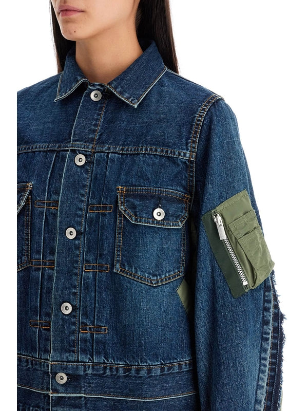 Nylon Insert Denim Jacket - Jente