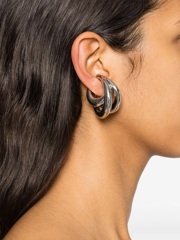 Triptych Silver-Tone Ear Cuff