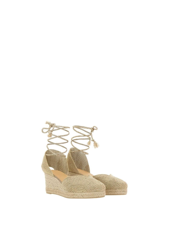 Castañer Beige Wedge Sandals