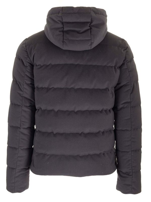 Corduroy Hood Down Padded Jacket