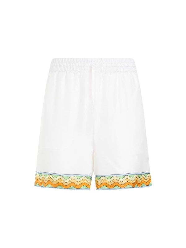 Afro cubism tennis club silk shorts