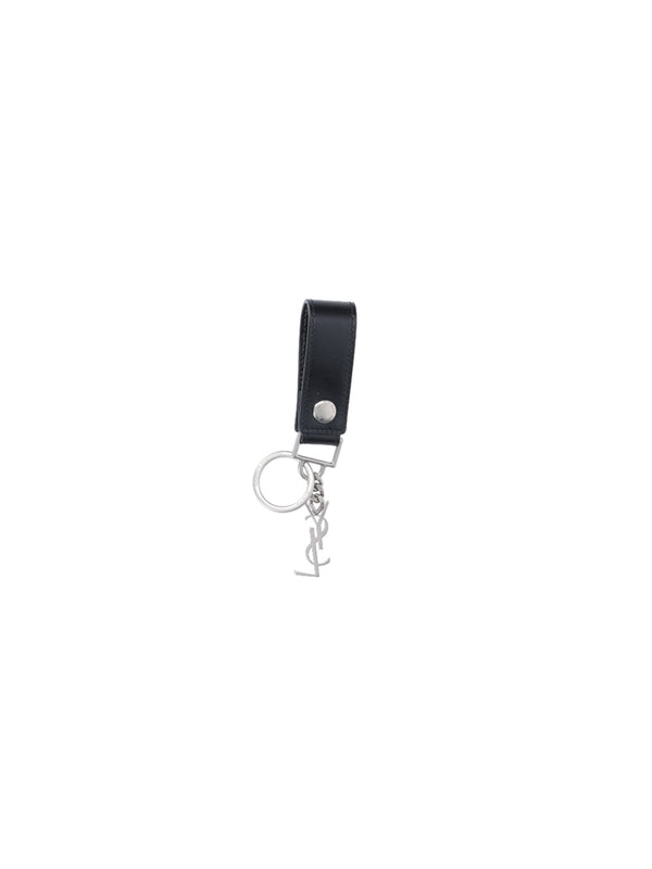 Monogram Leather Strap Key Ring