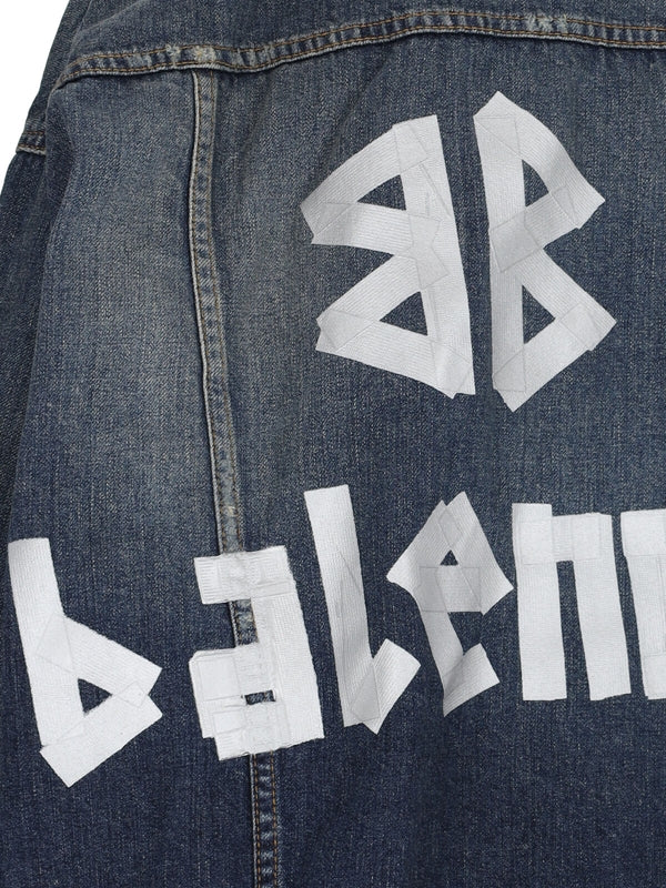 Tape Type Logo Denim Jacket